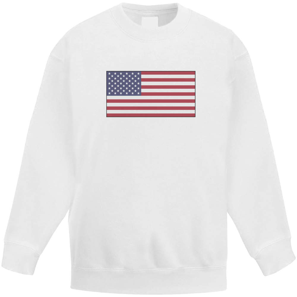 'American Flag' Kid's Sweatshirt / Sweater / Jumper (KW023044) - Picture 11 of 14
