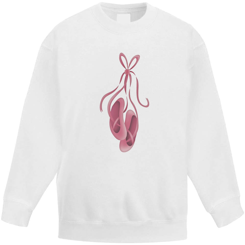 'Ballet Shoes' Kid's Sweatshirt / Jumper (12-13 Years) (KW00052535)