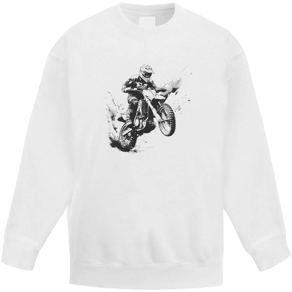 'dirt Bike' Kid's Sweatshirt / Jumper (12-13 Years) (KW00126360)