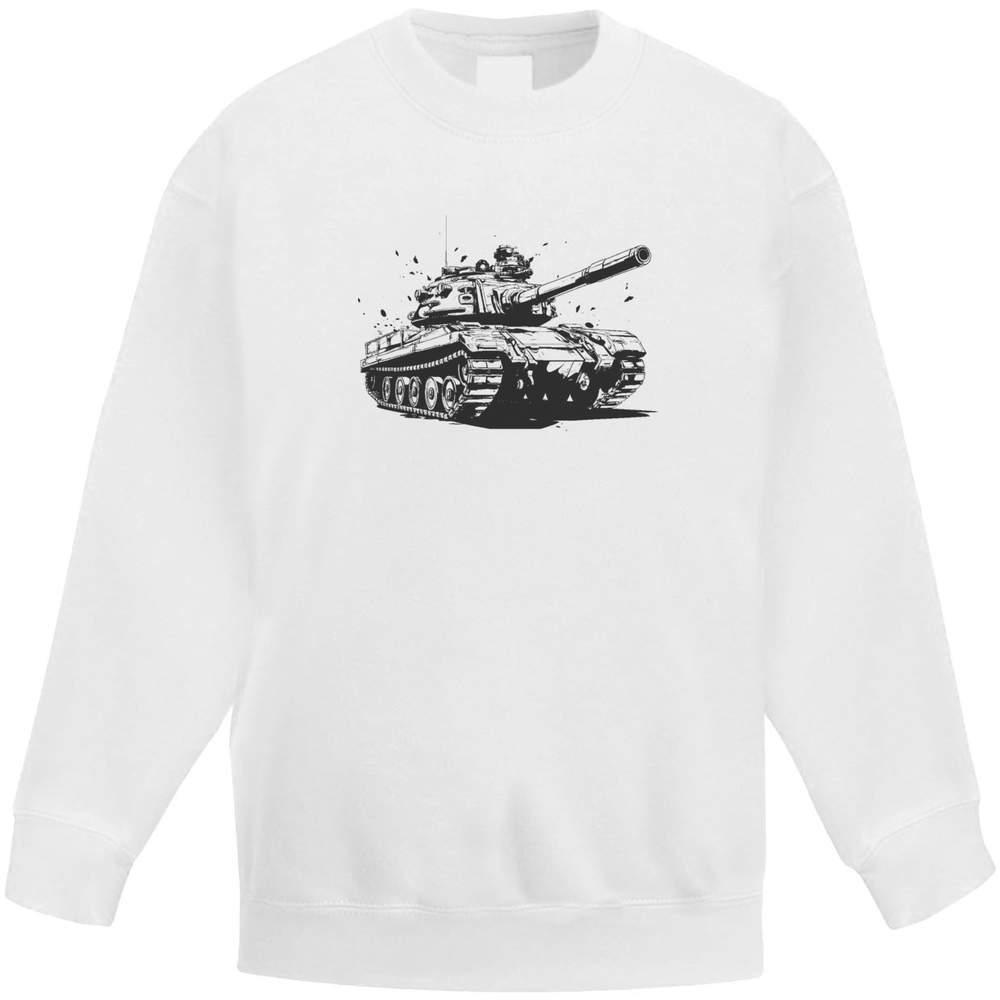 'Army tank' Kid's Sweatshirt / Jumper (12-13 Years) (KW00127488)
