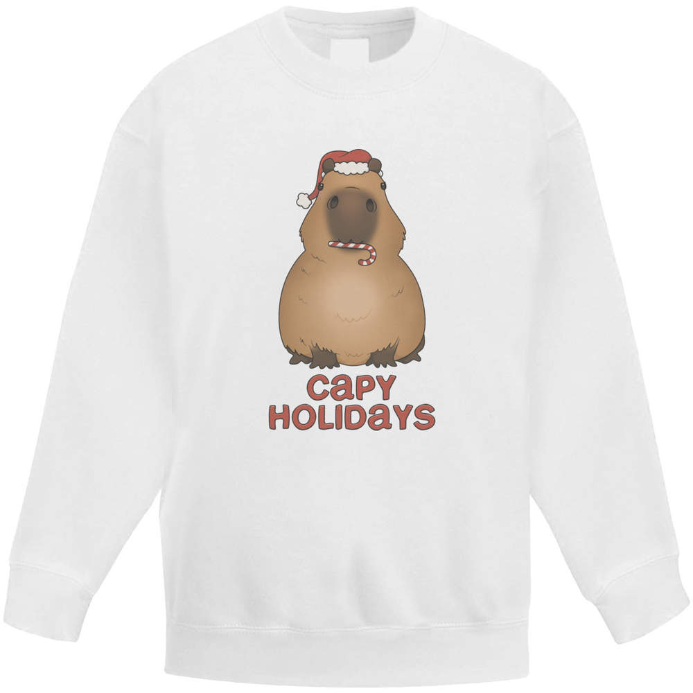 'Capybara Christmas Greeting' Kid's Sweatshirt / Sweater / Jumper (KW041927) - Picture 11 of 14