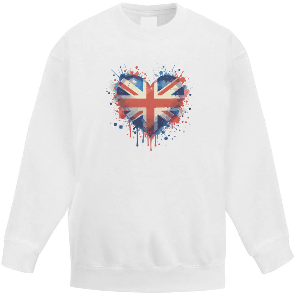 'Love Great Britain' Kid's Sweatshirt / Jumper (12-13 Years) (KW00164496)