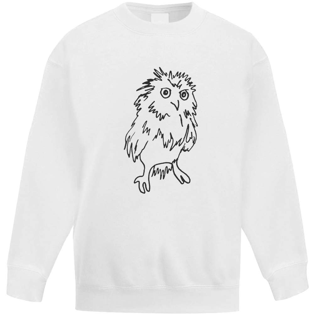 'Fluffy Baby Owl' Kid's Sweatshirt / Jumper (14-15 Years) (KW00043716)