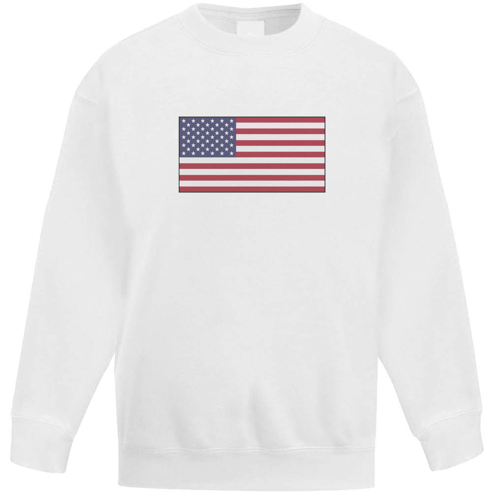 'American Flag' Kid's Sweatshirt / Sweater / Jumper (KW023044) - Picture 13 of 14
