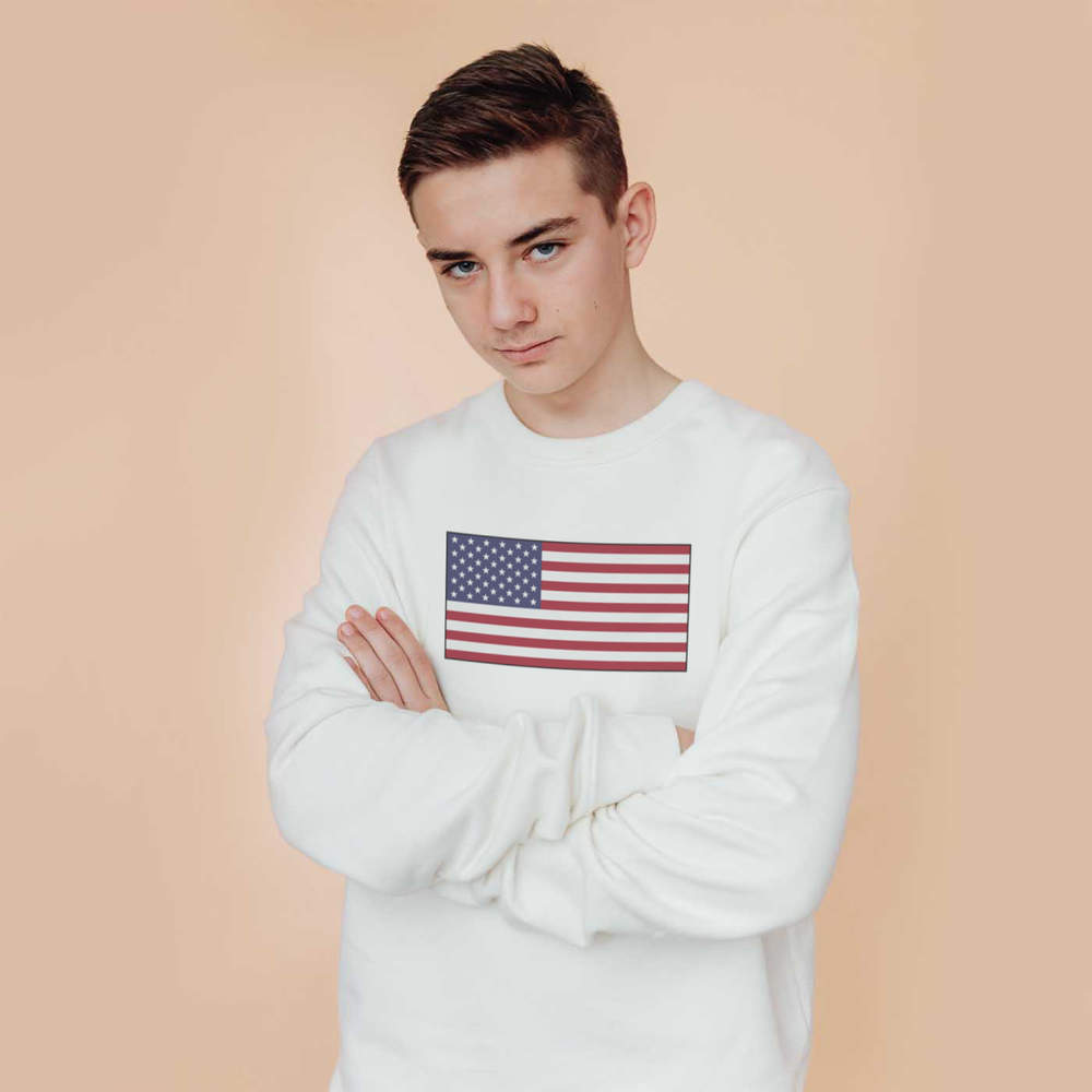 'American Flag' Kid's Sweatshirt / Sweater / Jumper (KW023044) - Picture 14 of 14