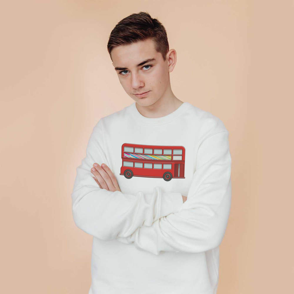 'London Bus' Kid's Sweatshirt / Sweater / Jumper (KW024800) - Picture 14 of 14
