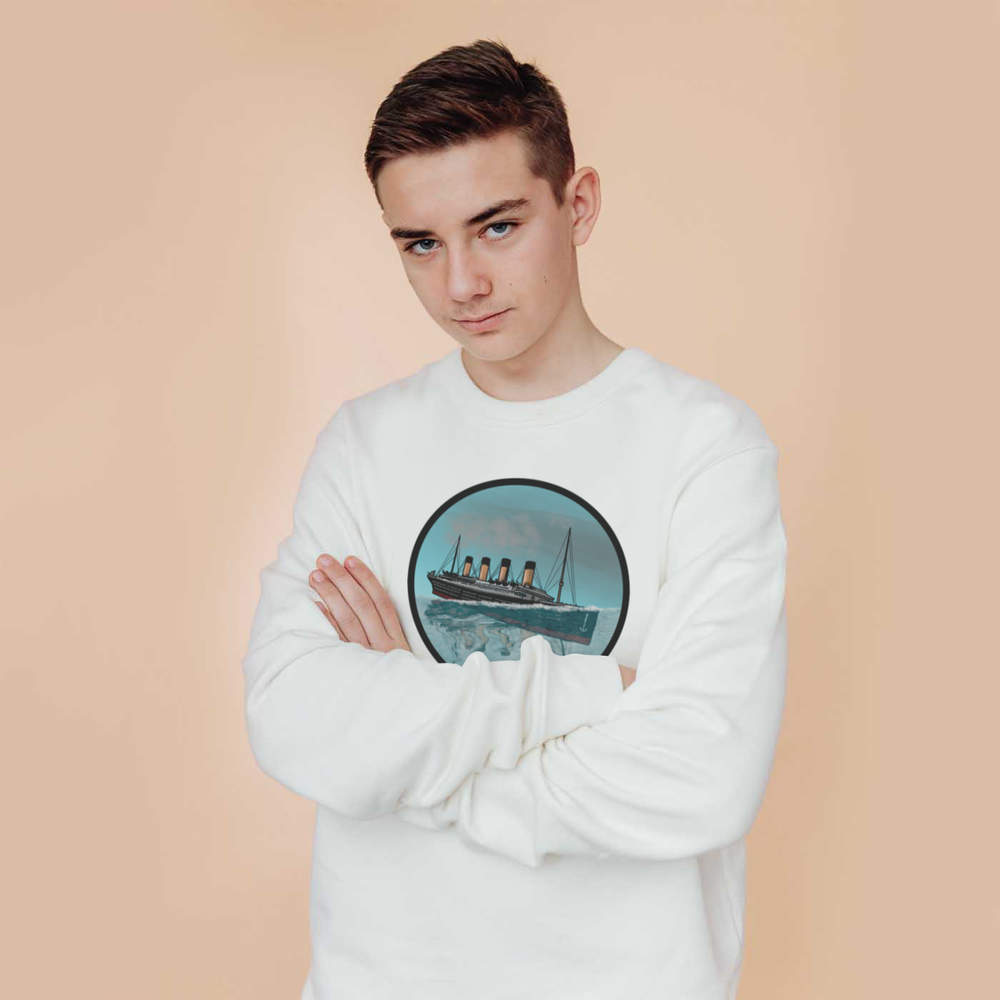 'Sinking Titanic Motif' Kid's Sweatshirt / Sweater / Jumper (KW028397) - Picture 14 of 14