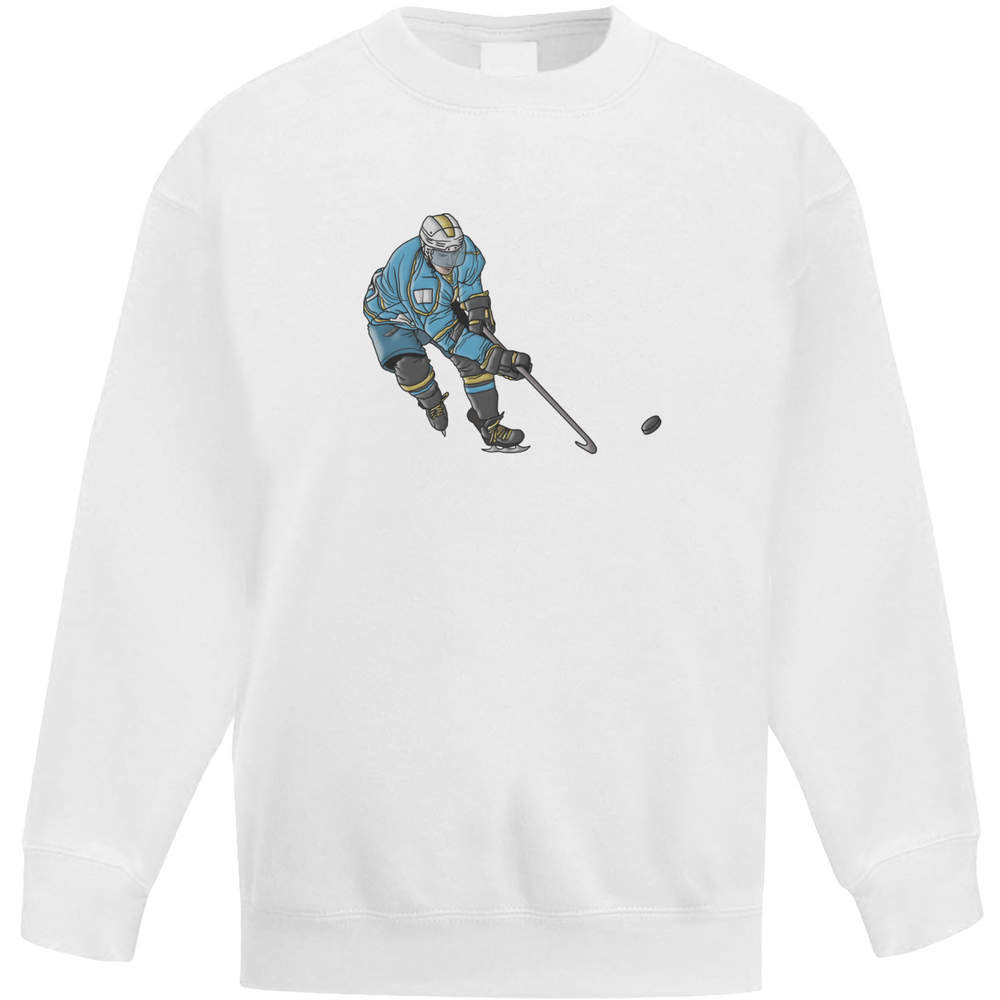 'Ice Hockey Player' Kid's Sweatshirt / Jumper (14-15 Years) (KW00070110)