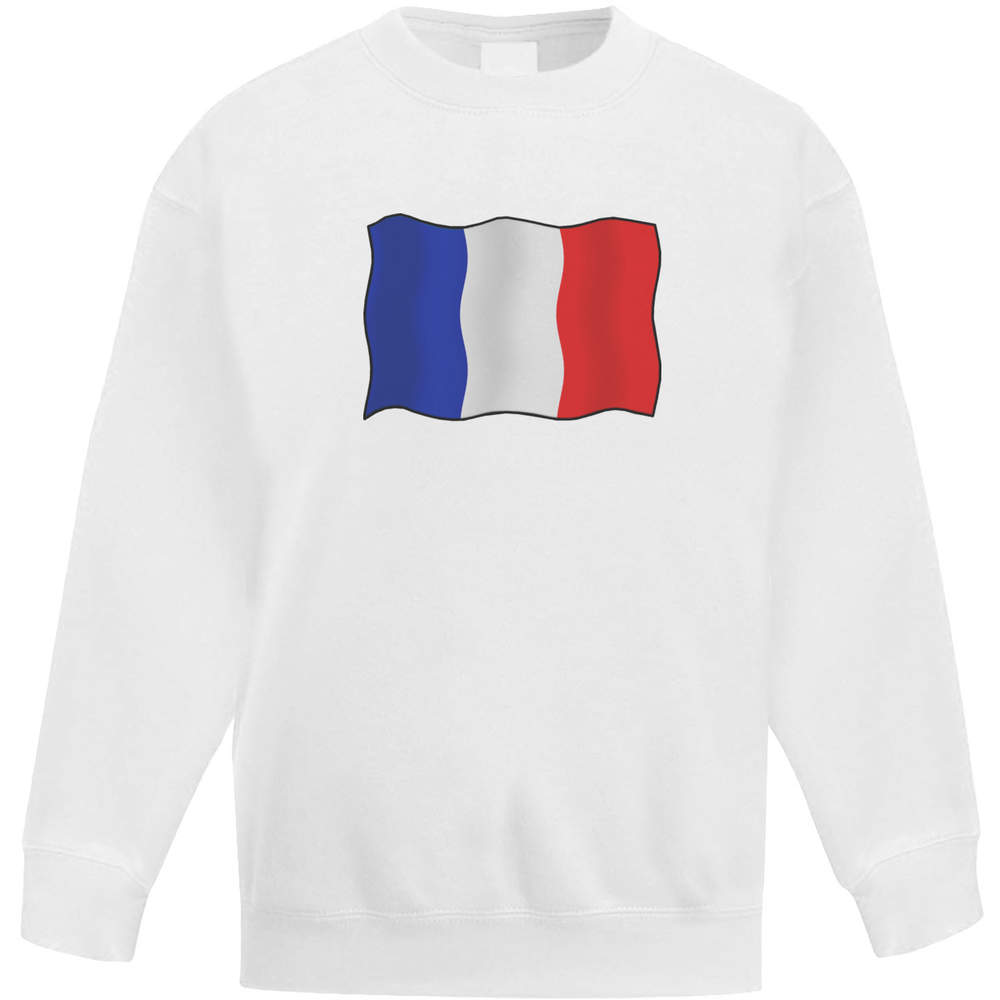 'French Flag' Kid's Sweatshirt / Jumper (14-15 Years) (KW00082626)