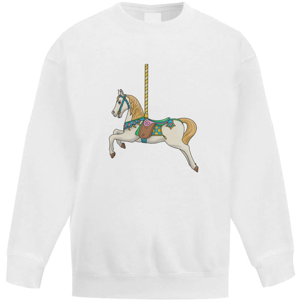 'Carousel Horse' Kid's Sweatshirt / Jumper (14-15 Years) (KW00096642)