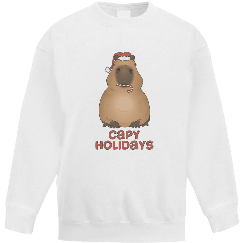 'Capybara Christmas Greeting' Kid's Sweatshirt / Sweater / Jumper (KW041927) - Picture 13 of 14