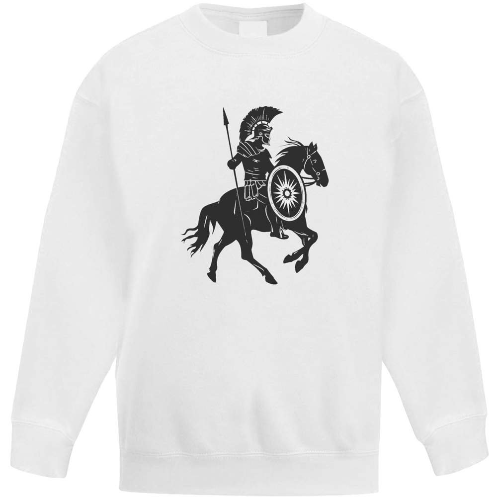'Roman Soldier on Horseback' Kid's Sweatshirt / Jumper (14-15 Years) (KW00172315)