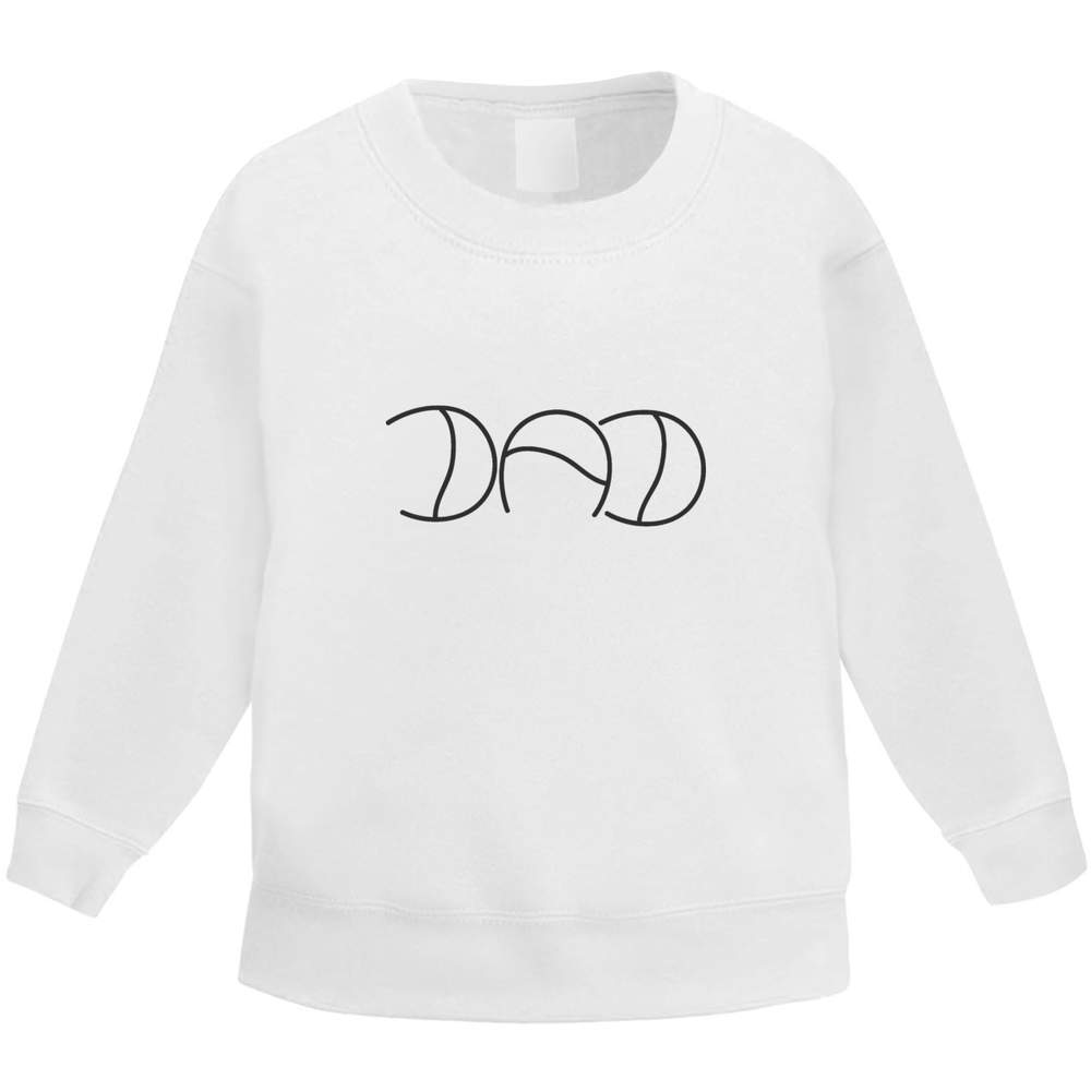 'Dad Text' Kid's Sweatshirt / Sweater / Jumper (KW000094)