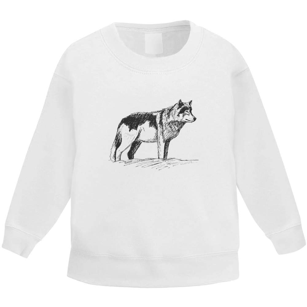 'Wolf' Kid's Sweatshirt / Sweater / Jumper (KW006446)