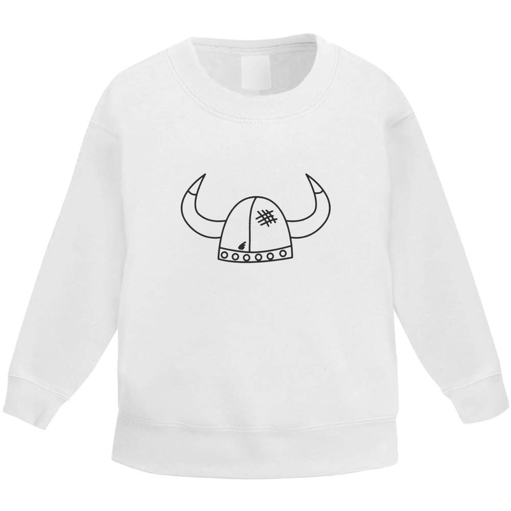 'Viking Helmet' Kid's Sweatshirt / Sweater / Jumper (KW018645)