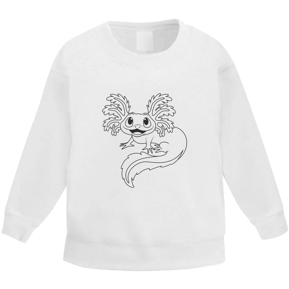 'Cute Axolotl' Kid's Sweatshirt / Sweater / Jumper (KW018654)