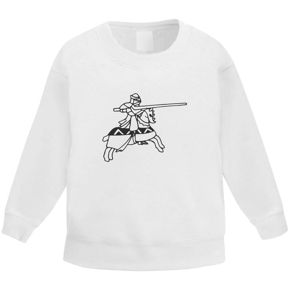 'Jousting Knight' Kid's Sweatshirt / Jumper (3-4 Years) (KW00035293)