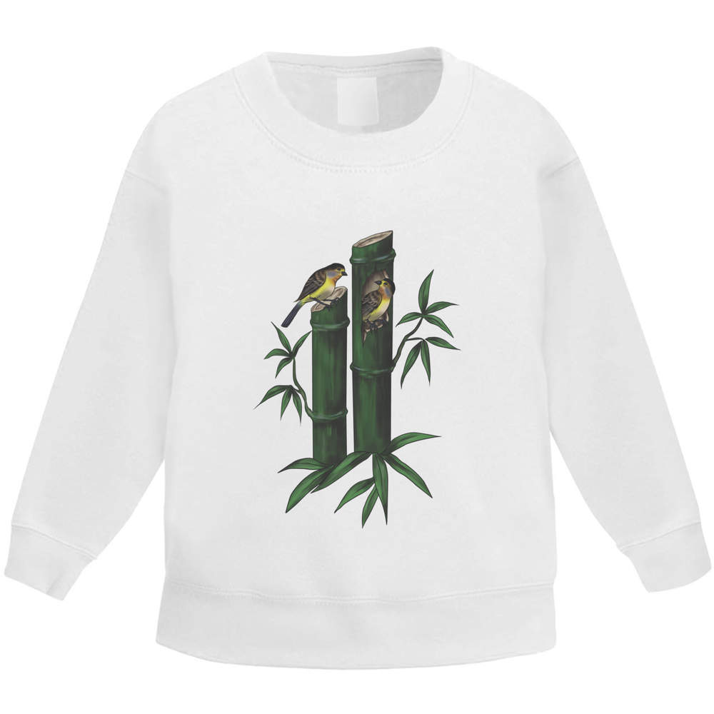 'Bamboo Birds' Kid's Sweatshirt / Sweater / Jumper (KW022618)