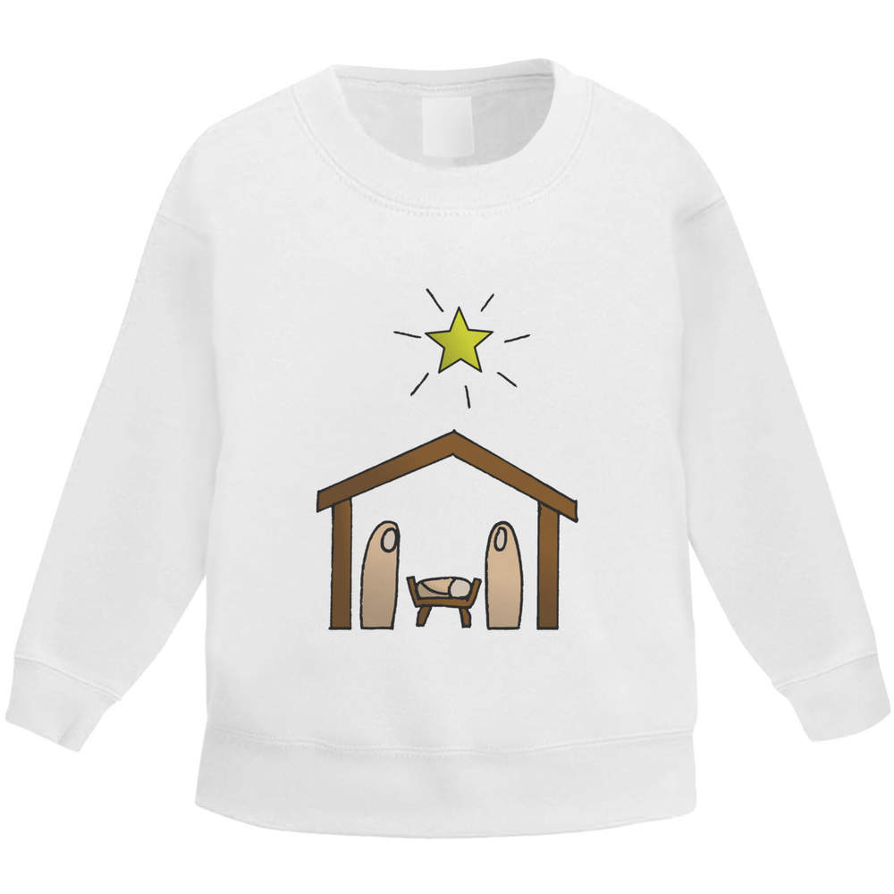 'Christmas Nativity Scene' Kid's Sweatshirt / Sweater / Jumper (KW024903)