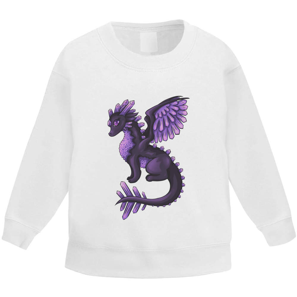 'Amethyst Dragon' Kid's Sweatshirt / Sweater / Jumper (KW029653)