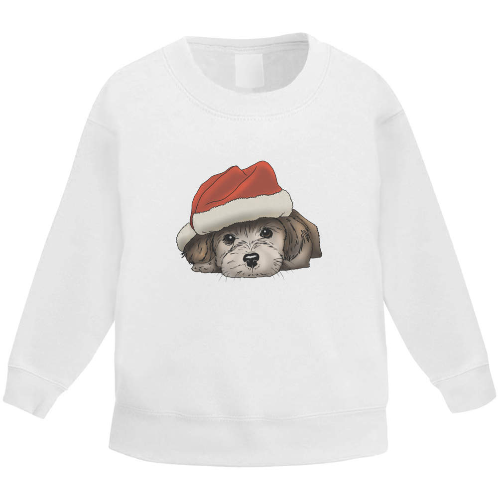 'Christmas Havanese Puppy' Kid's Sweatshirt / Sweater / Jumper (KW031266)