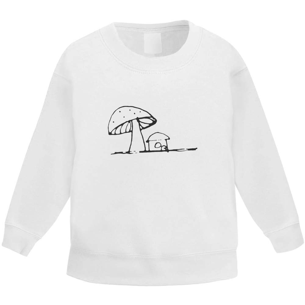 'Mushroom & Tiny House' Kid's Sweatshirt / Sweater / Jumper (KW031982)