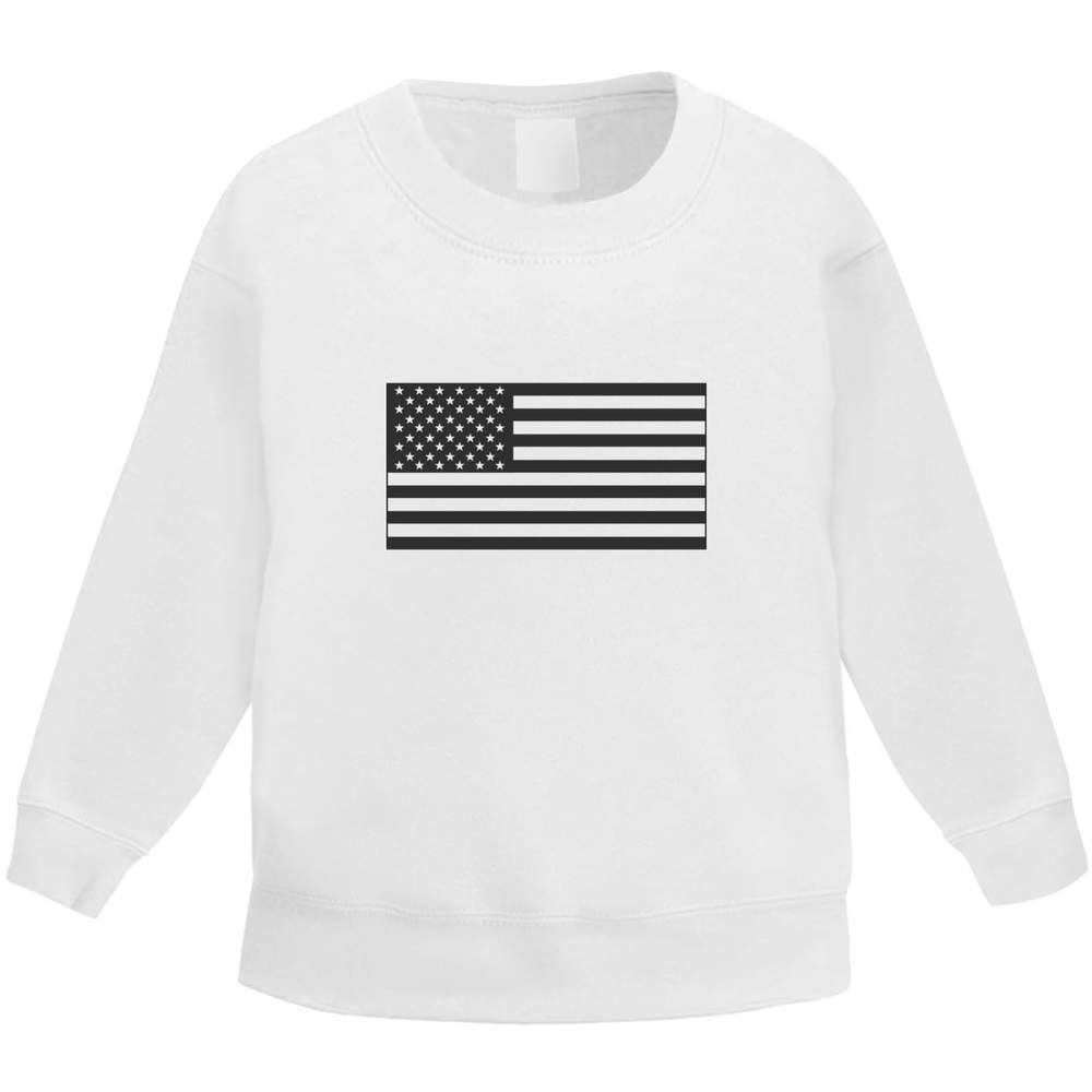 'American Flag' Kid's Sweatshirt / Sweater / Jumper (KW032259)