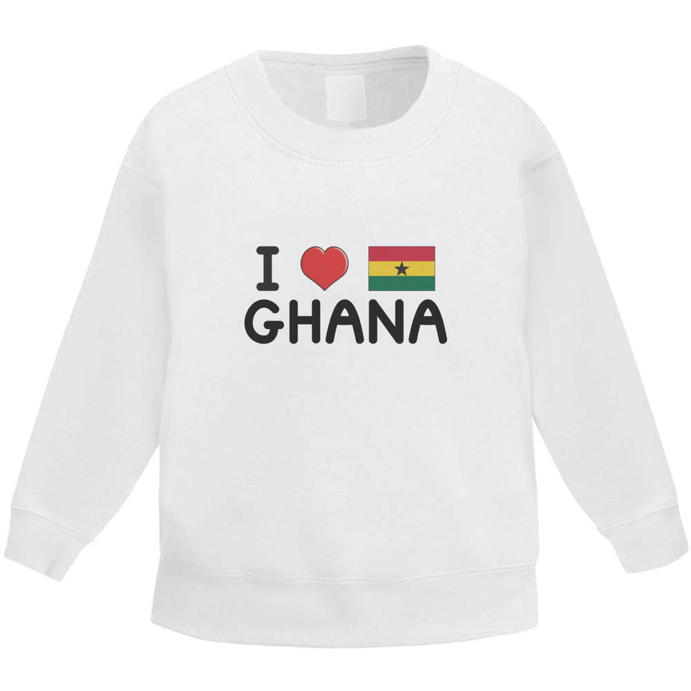 'I Love Ghana' Kid's Sweatshirt / Sweater / Jumper (KW032855)
