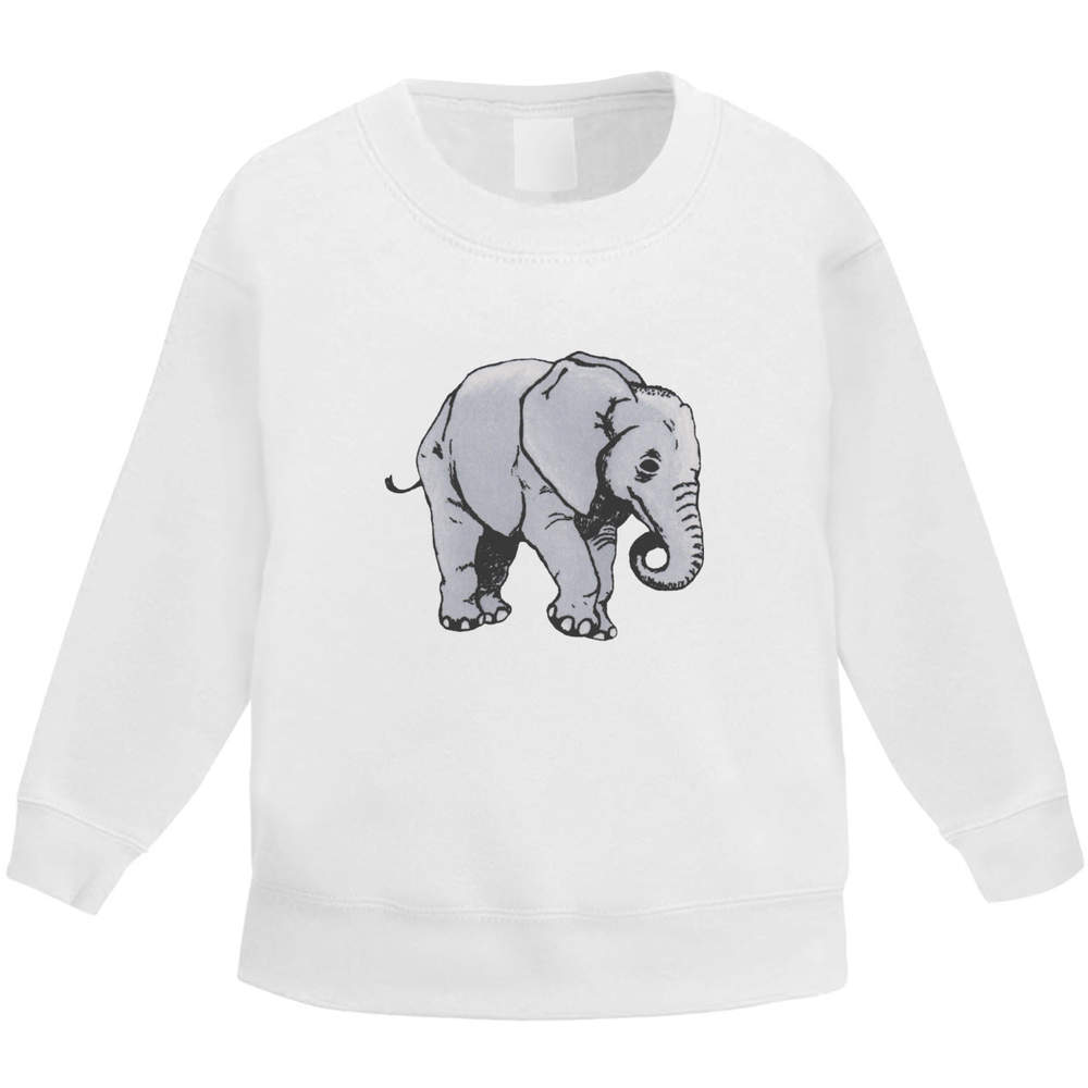 'Baby Elephant' Kid's Sweatshirt / Sweater / Jumper (KW035003)