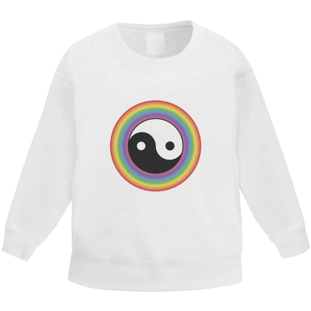 'Yin Yang Symbol' Kid's Sweatshirt / Jumper (3-4 Years) (KW00124910)
