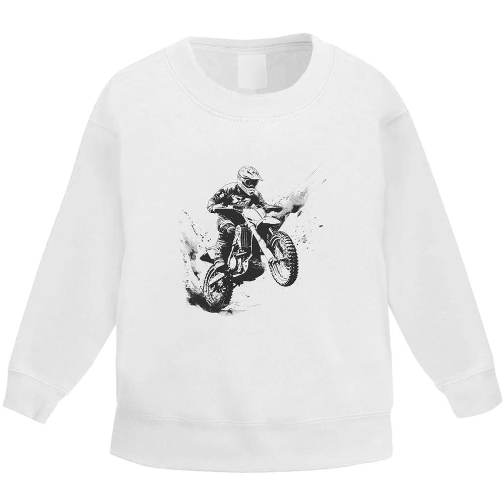 'dirt Bike' Kid's Sweatshirt / Sweater / Jumper (KW039816)