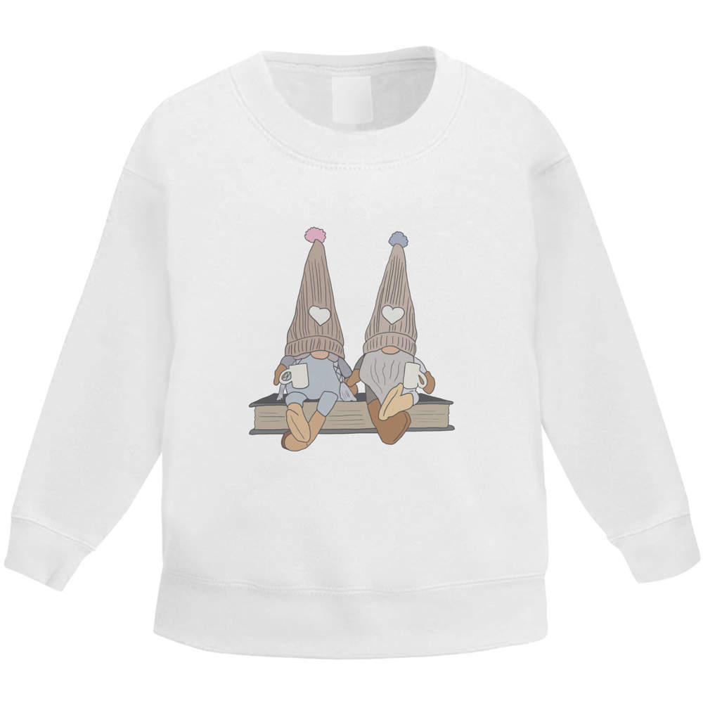 'Coffee Drinking Gonks ' Kids Sweatshirt / Jumper - Childrens Sweatshirt for School, Sports, Play and Outdoor Wear (KW040471)