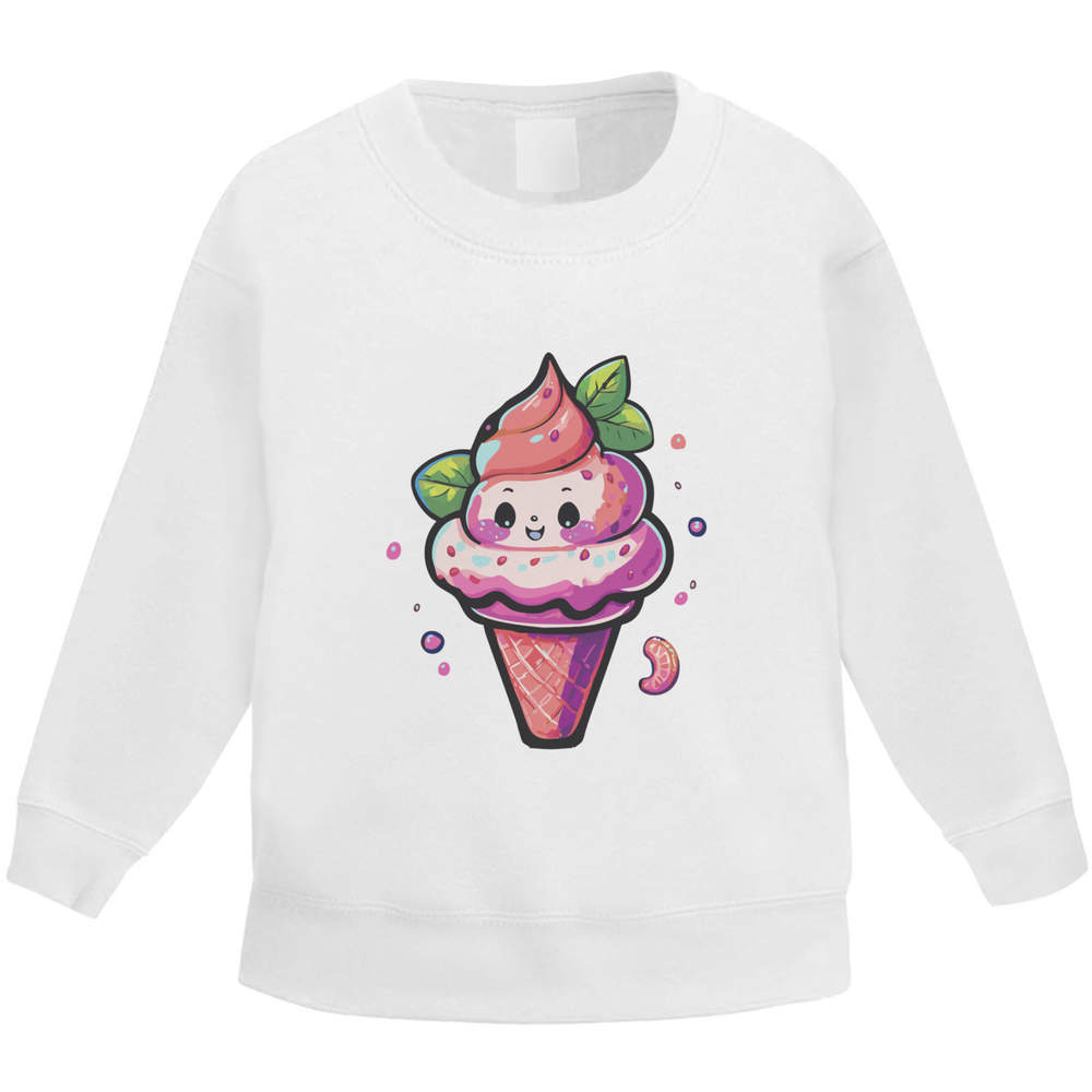 'Kawaii Style Colorful Ice Cream Cone  ' Kid's Sweatshirt / Sweater / Jumper (KW045221)