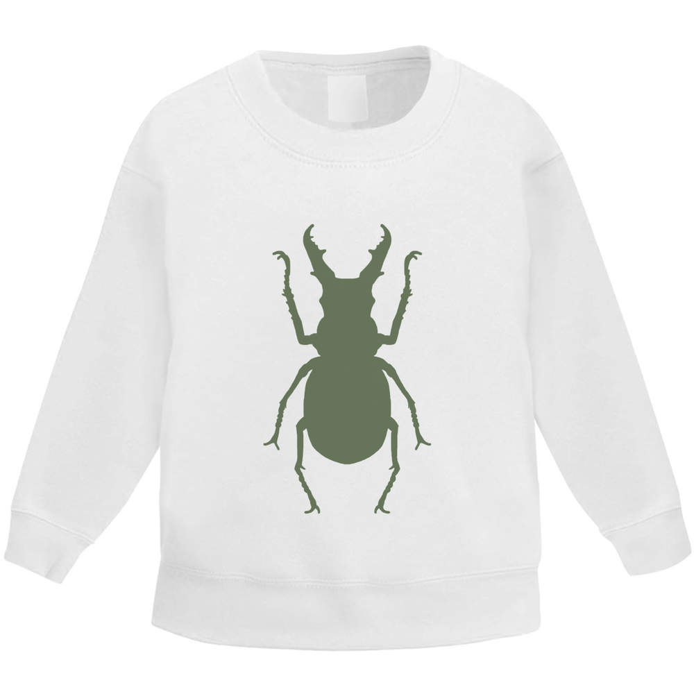 'Botanical Green Beetle' Kid's Sweatshirt / Sweater / Jumper (KW046935)