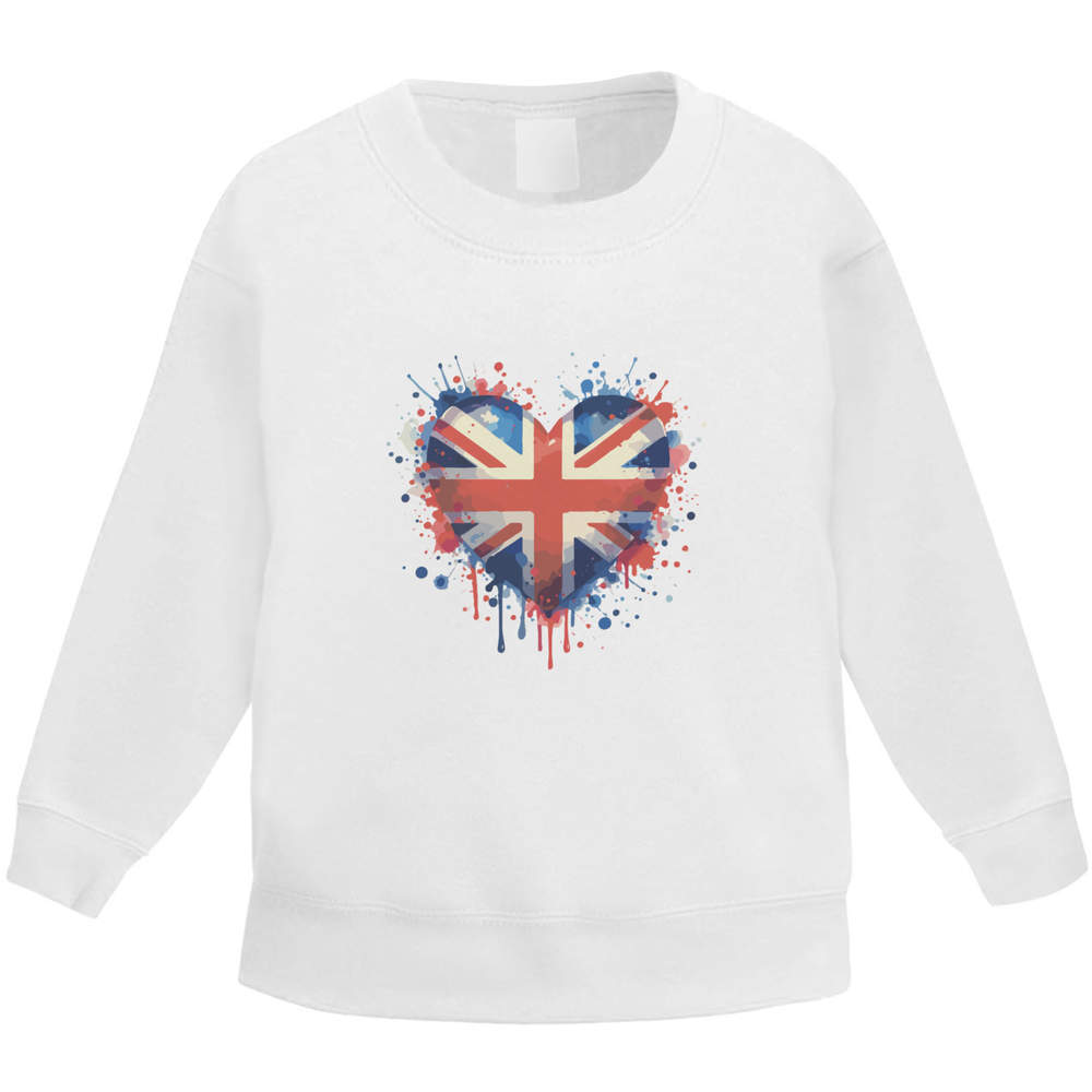 'Love Great Britain' Kid's Sweatshirt / Sweater / Jumper (KW047500)