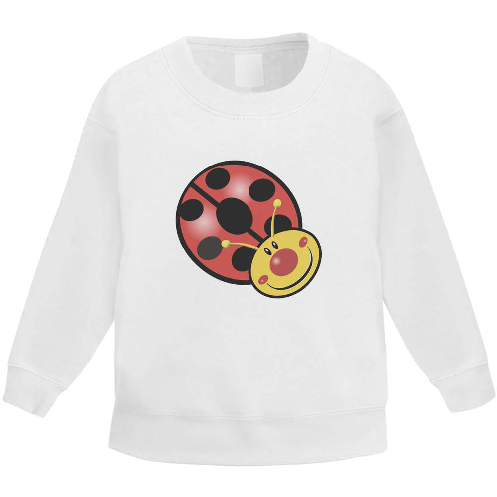 'Happy Ladybird' Kid's Sweatshirt / Sweater / Jumper (KW048438)