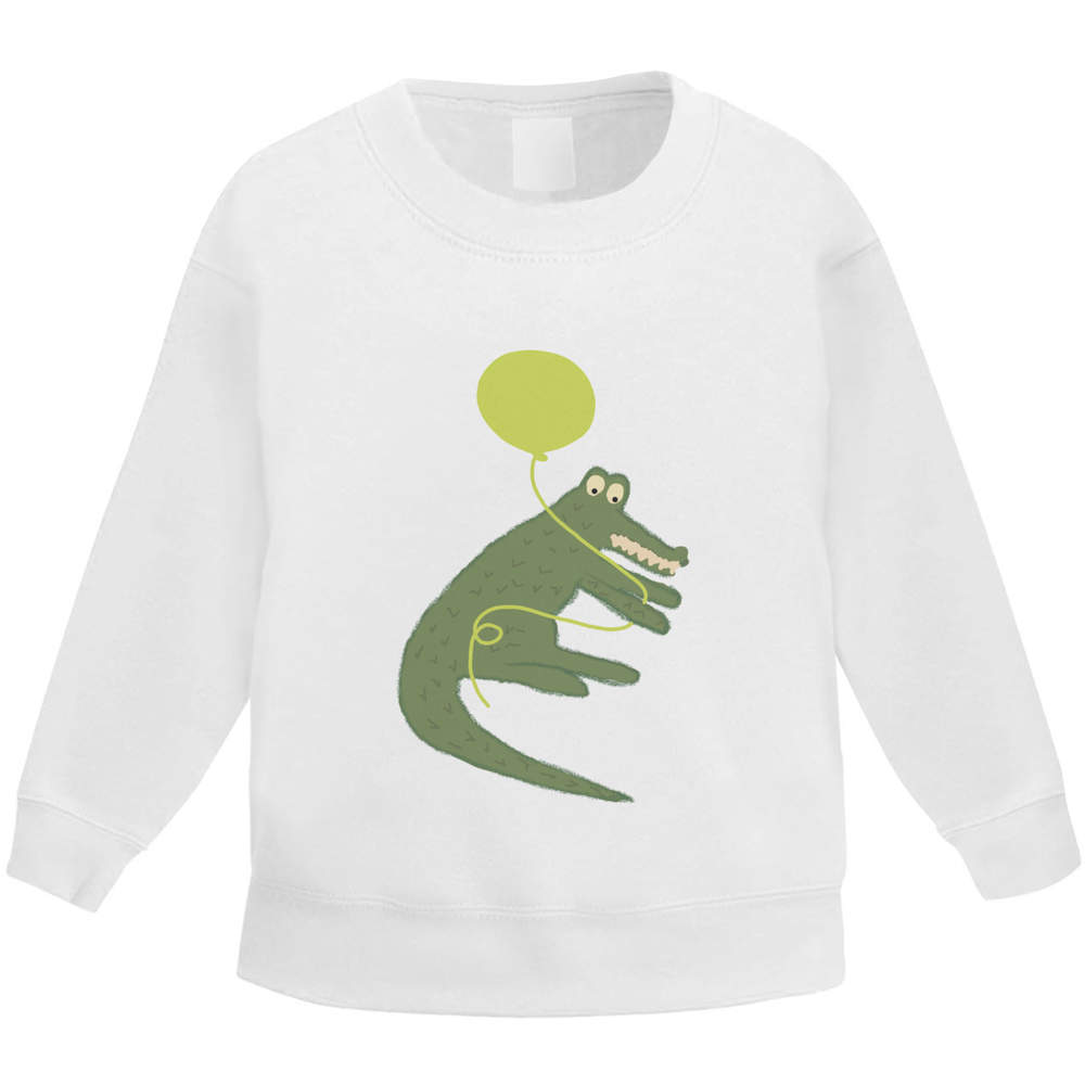 'Crocodile With A Balloon' Kid's Sweatshirt / Sweater / Jumper (KW049453)