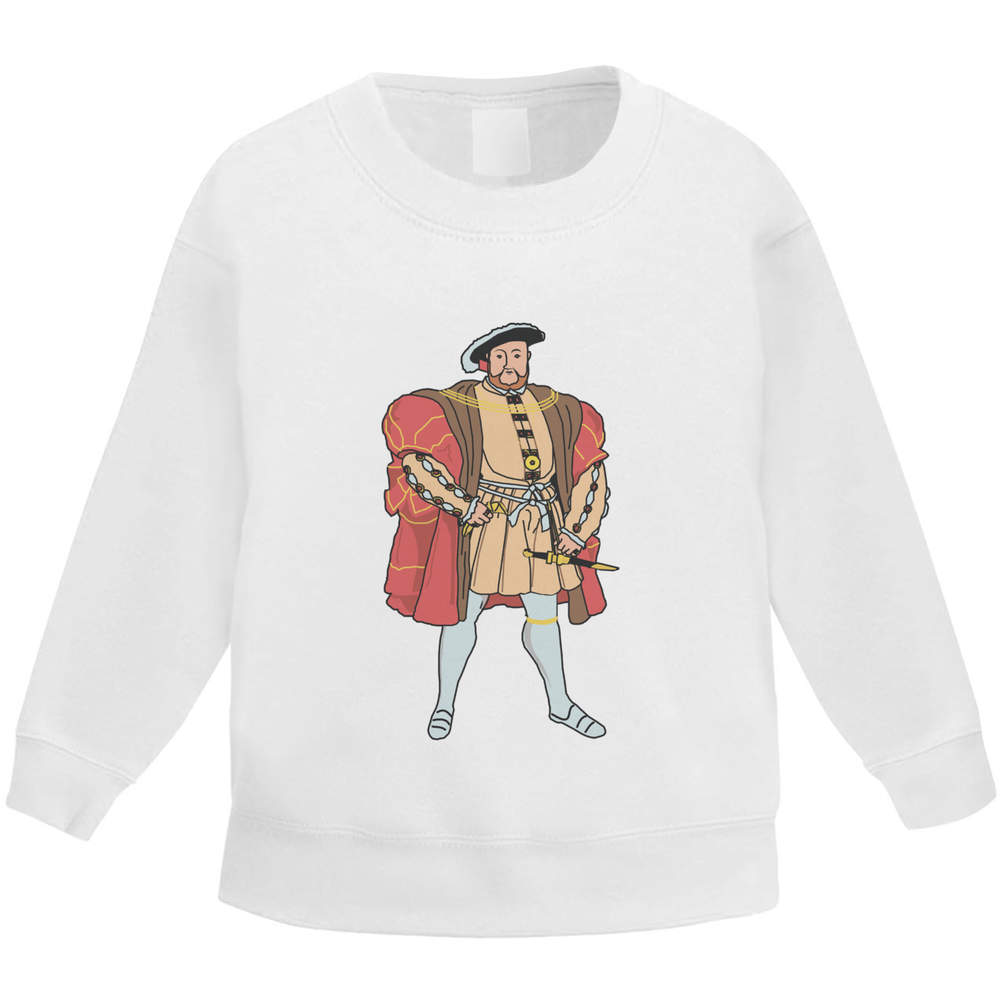 'King Henry VIII' Kids Sweatshirt / Jumper - Childrens Sweatshirt for School, Sports, Play and Outdoor Wear (KW050699)