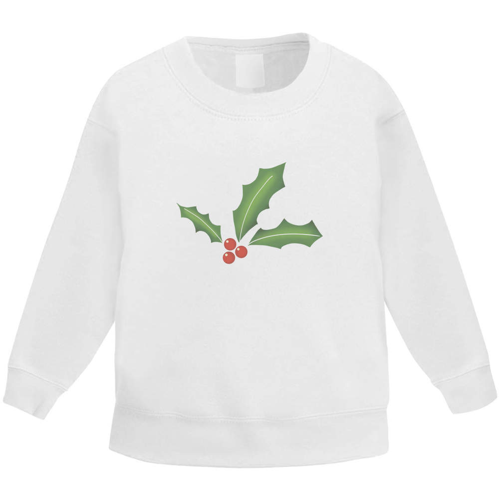 'Holly And Berries' Kid's Sweatshirt / Sweater / Jumper (KW050740)
