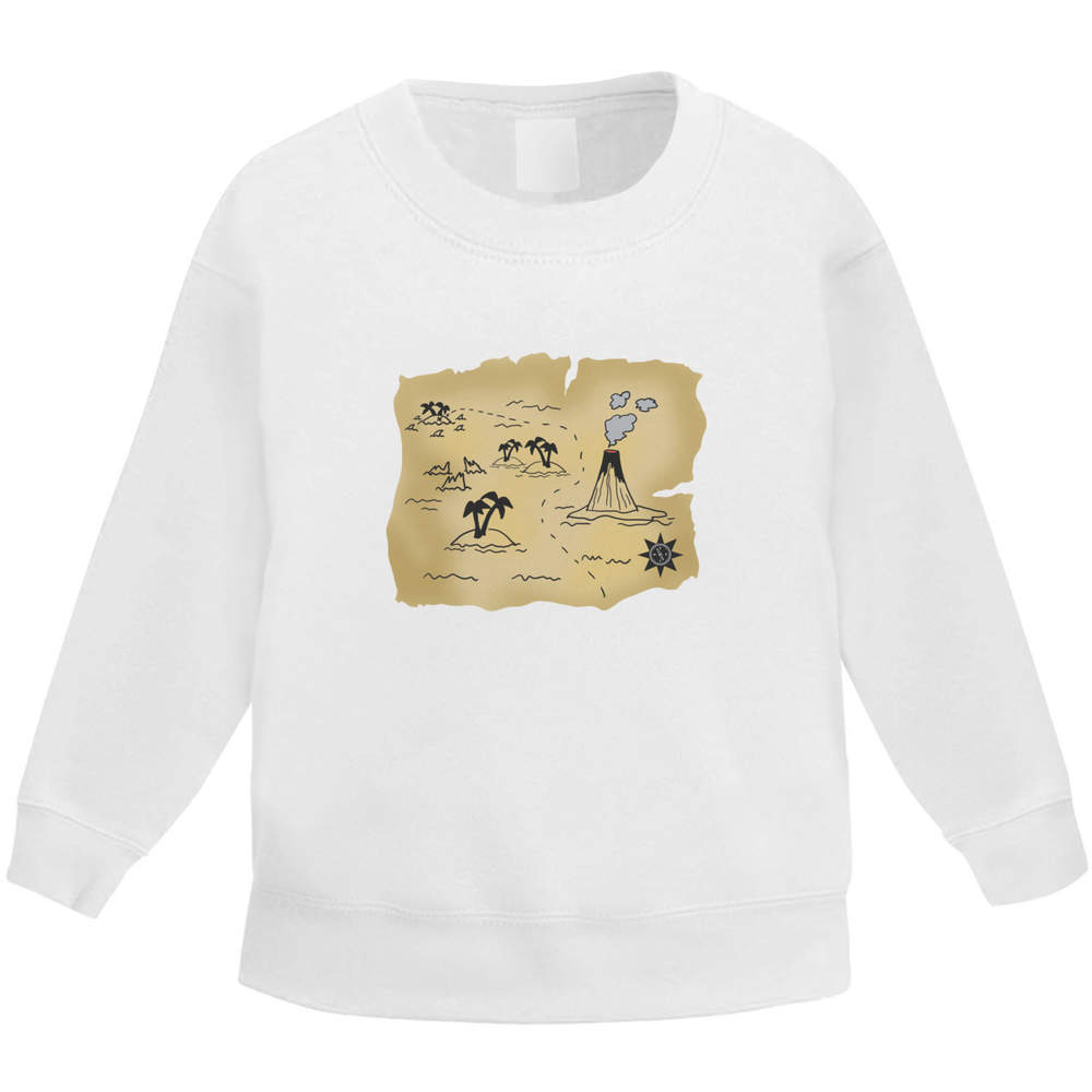'Treasure Map' Kid's Sweatshirt / Sweater / Jumper (KW051521)