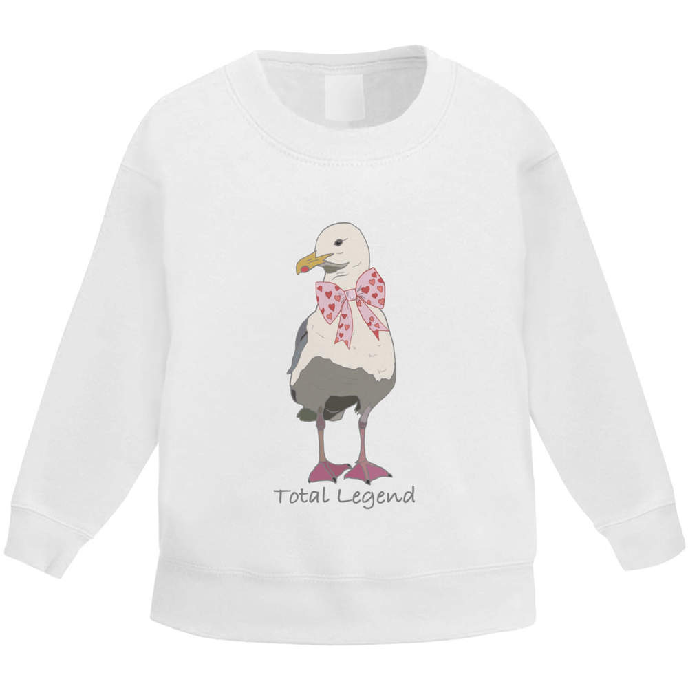 'Total Legend Seagull ' Kid's Sweatshirt / Sweater / Jumper (KW051570)