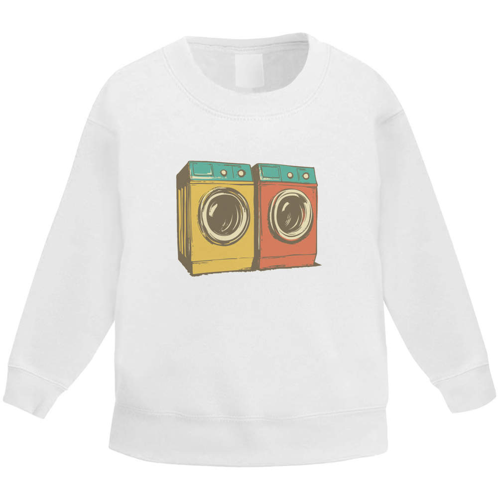 'Two Washing Machines' Kid's Sweatshirt / Sweater / Jumper (KW052955)