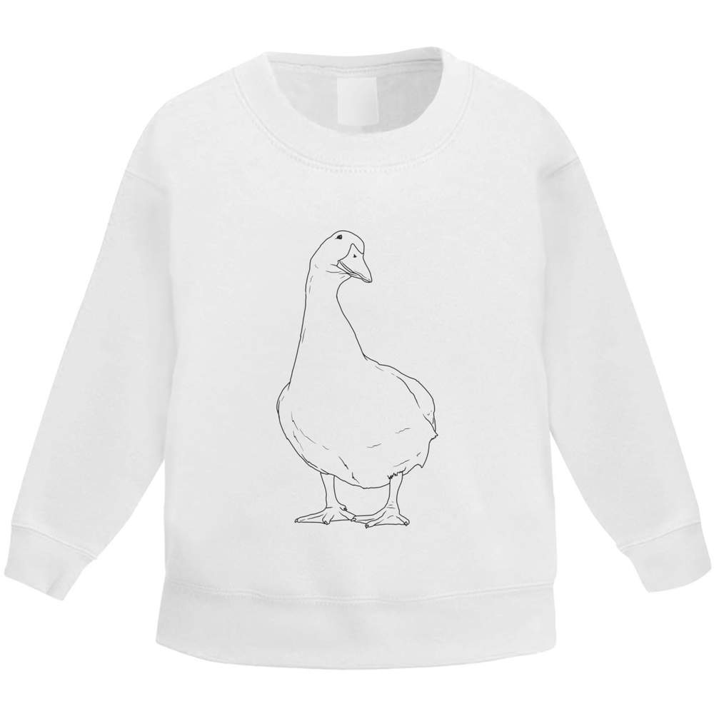 'Proud Duck' Kid's Sweatshirt / Sweater / Jumper (KW054546)