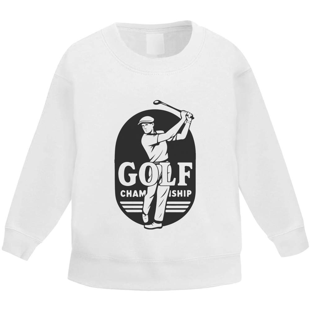 'Golf Championship' Kid's Sweatshirt / Sweater / Jumper (KW055273)