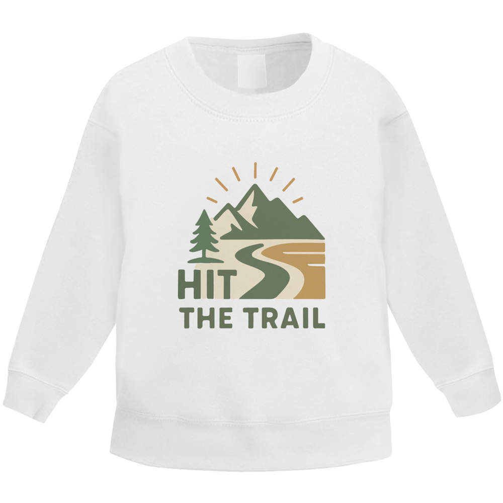 'Hiking Hit The Trail' Kid's Sweatshirt / Sweater / Jumper (KW055322)