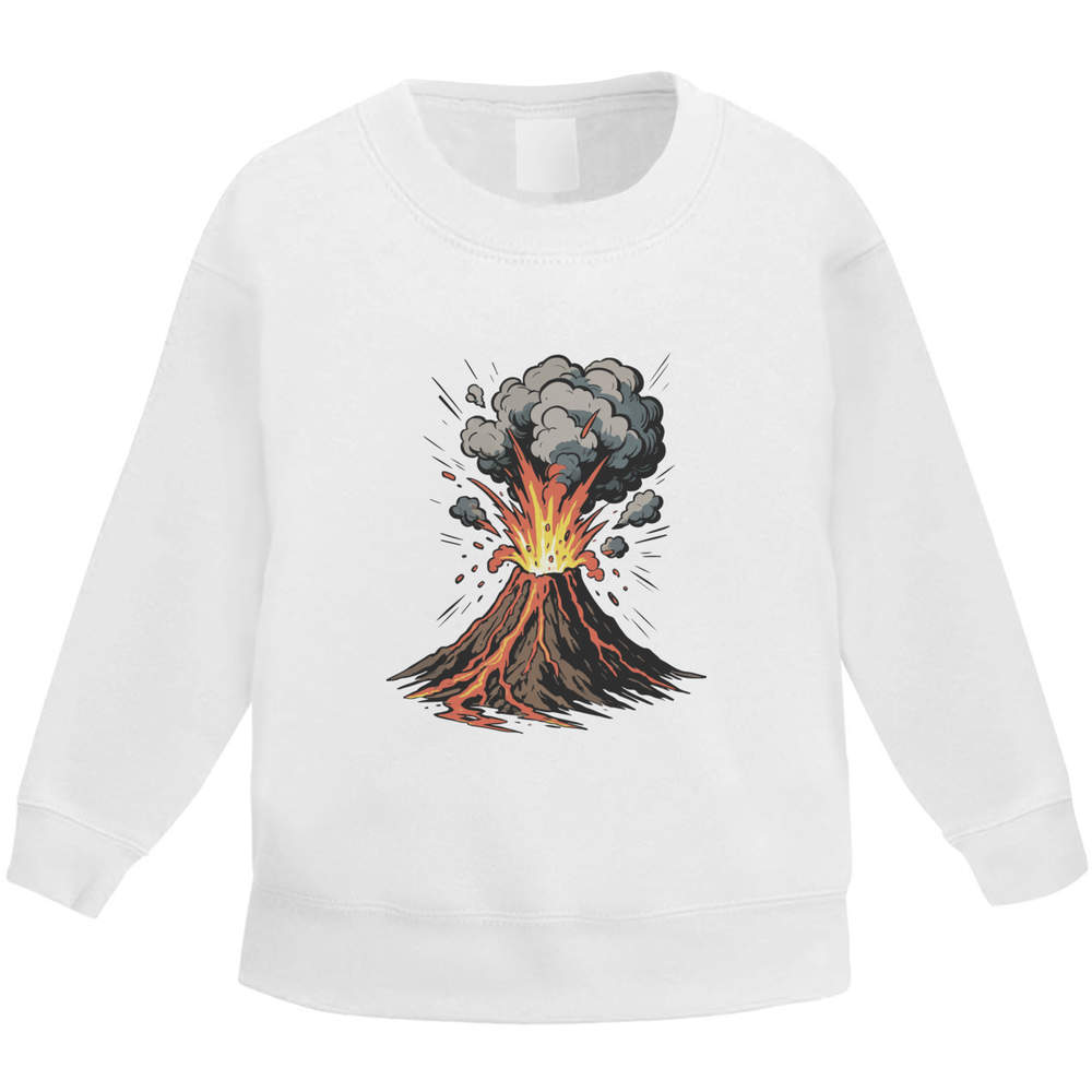 'Volcanic Eruption' Kid's Sweatshirt / Sweater / Jumper (KW056716)