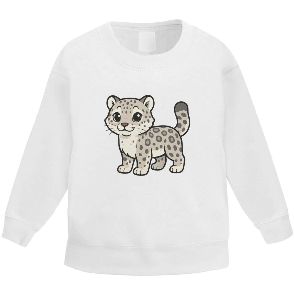 'Cute Snow Leopard' Kid's Sweatshirt / Sweater / Jumper (KW056864)