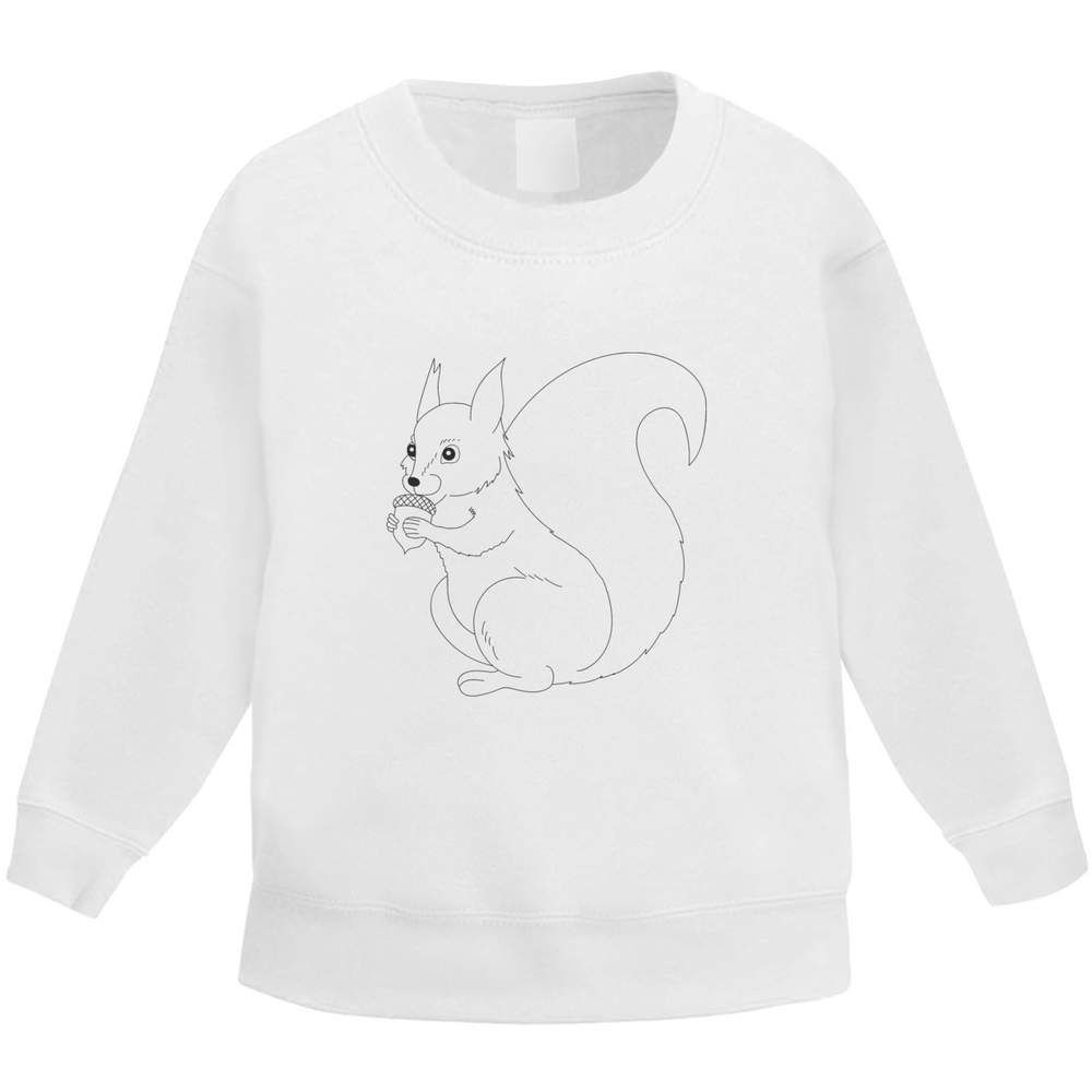 'Squirrel & Acorn' Kid's Sweatshirt / Sweater / Jumper (KW056930)