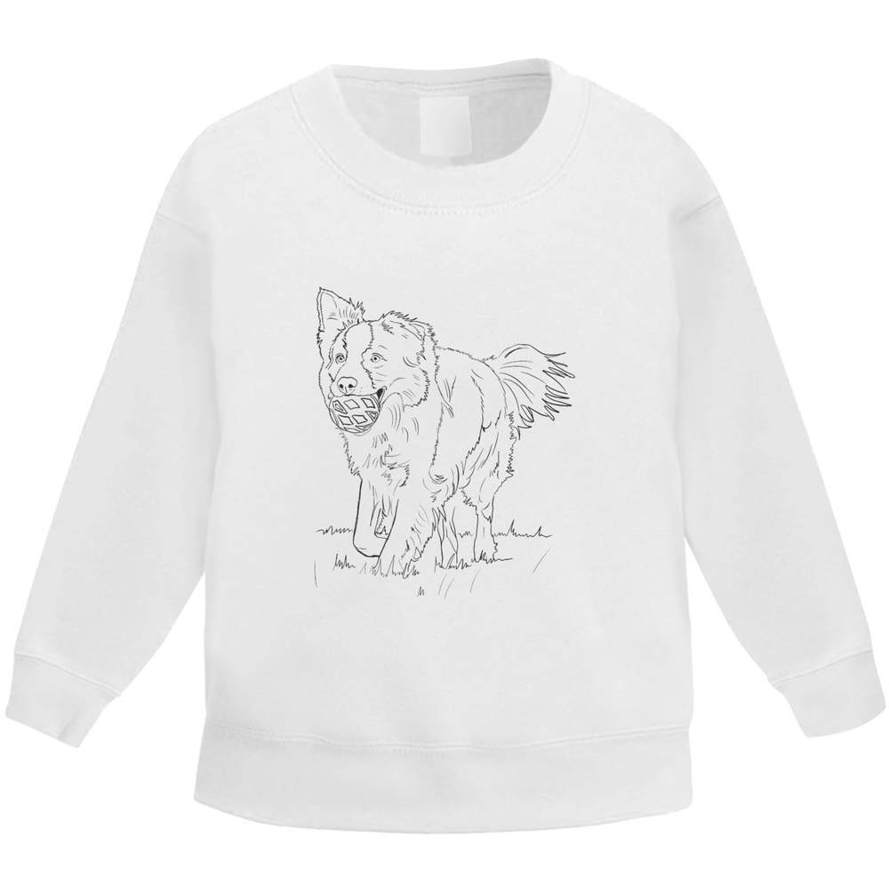'Border Collie' Kid's Sweatshirt / Sweater / Jumper (KW057165)
