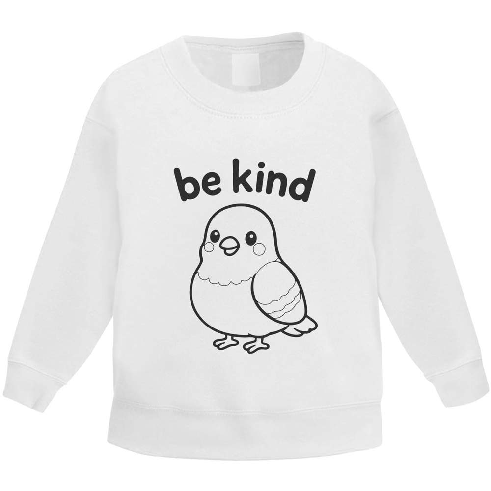'Be Kind Pigeon' Kid's Sweatshirt / Sweater / Jumper (KW057350)